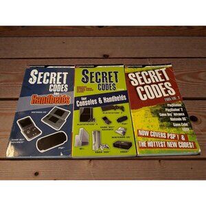 Set Of 3 BradyGames Secret Codes Books For Handhelds & Consoles 2005-2008